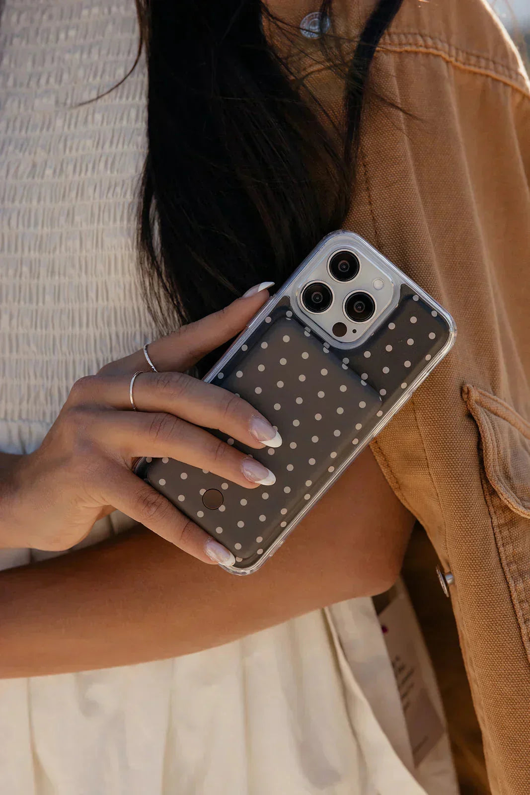 Cocoa Dot Magnetic Case - BeautySecrets4u