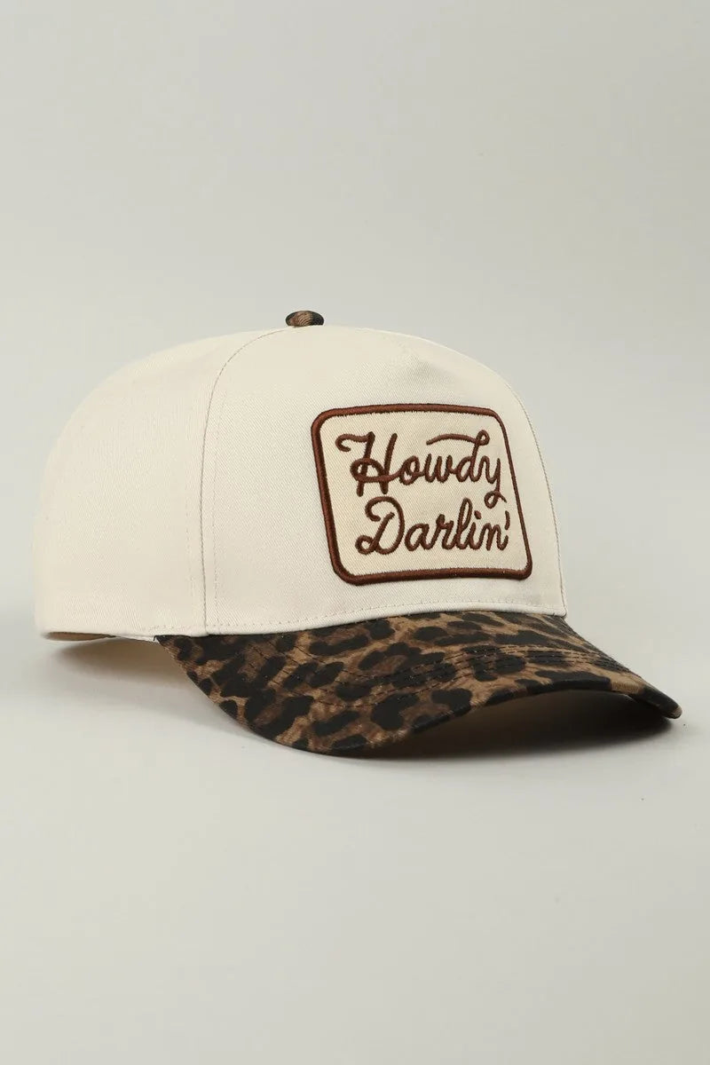 Howdy Darlin’ Leopard Brim Trucker Hat