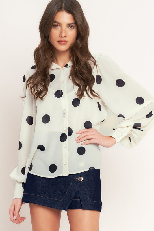 PLAYFUL CONFIDENCE WOVEN TOP - BeautySecrets4u